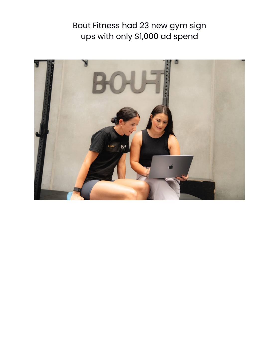 Client feedback from Bout Fitness